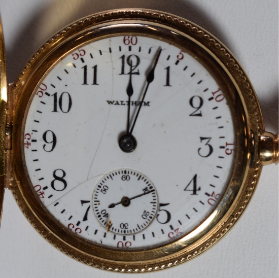14 KT GOLD WALTHAM POCKET WATCH!!