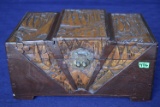 VINTAGE CARVED JEWELRY BOX.