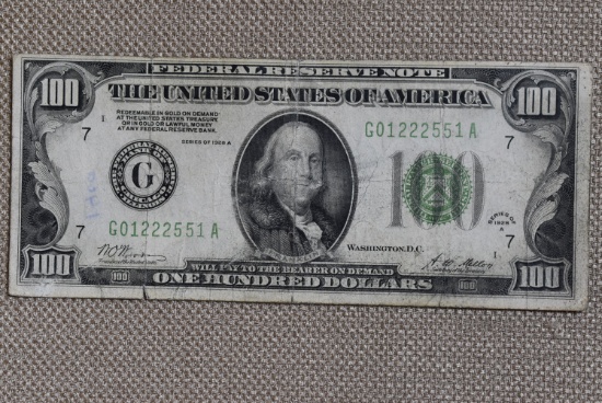 1928 A $100 BILL!!!