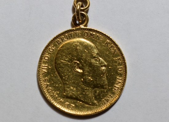 1908 GOLD GREAT BRITAIN COIN!!