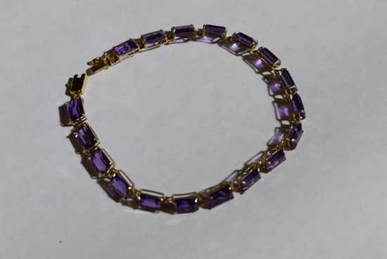 14KT GOLD & AMETHYST BRACELET!!