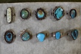 VINTAGE NATIVE AMERICAN STERLING RINGS!!