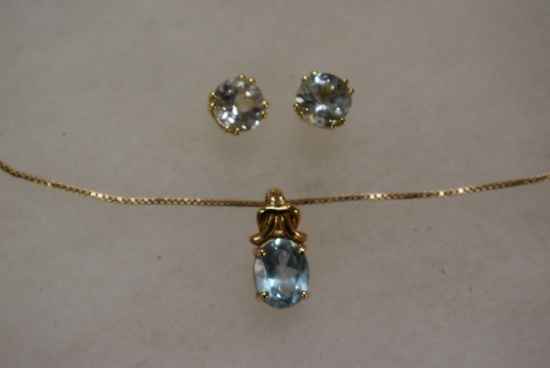 AQUAMARINE & GOLD SET!!!