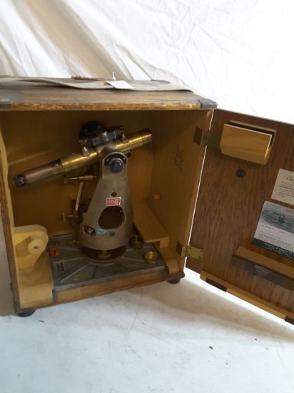 #185743 Approx. 13"t X Approx. 13"l Vintage Survey Transit W/keuffel & Ess