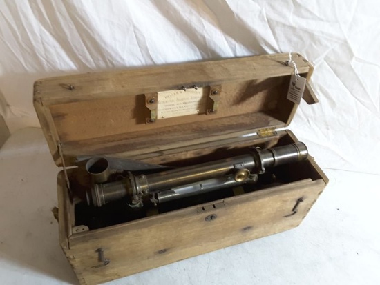 Heller & Brightly #6150 Approx. 17"l X Approx. 9"t Vintage Survey Transit W
