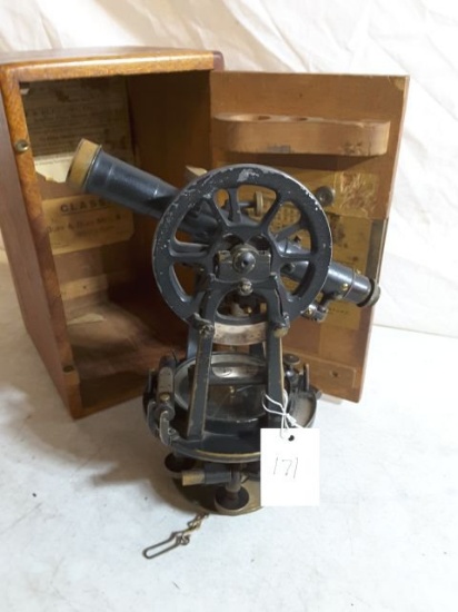 Buff & Buff Mfg. Co. S/n 12371 Approx. 12"h X Approx. 7"w Vintage Transit