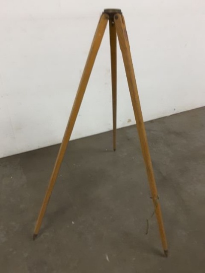 Warren-knight Co. Wooden Transit Tri-pod Approx. 59"h. Estimated Shipping