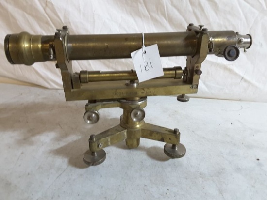 Kern-aarau S/n 22358 Approx. 14"w X Approx. 9"h Vintage Brass Transit/level
