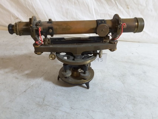 Vintage Brass Transit/level, No Name, Approx. 12"w X Approx. 7"h W/ Brass B