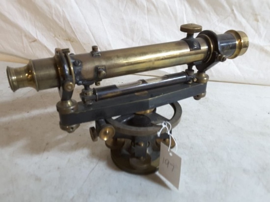 No Name, Vintage Brass Transit/level S/n 292 Approx. 12"w X Approx. 6"h W/