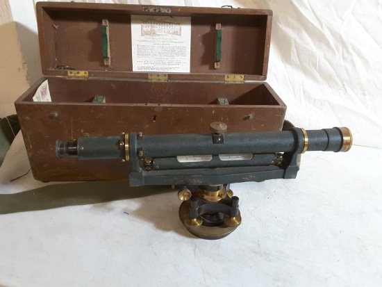 Buff & Buff Mfg. Co. S/n 31295 Vintage Transit/level Approx. 18"w X Approx.