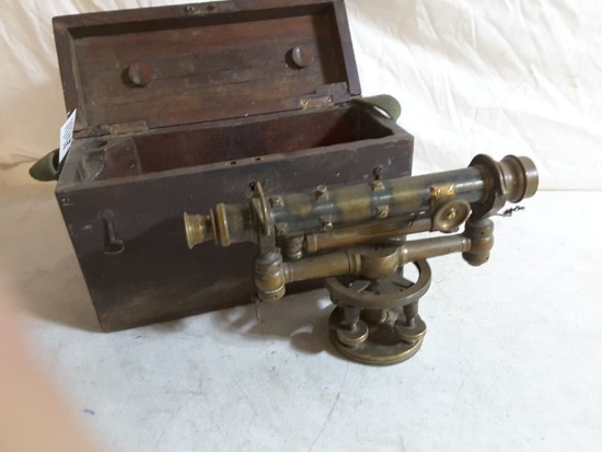 W. & L.E. Gurley Vintage Brass Transit/level Approx. 11"w X Approx. 6"h W/