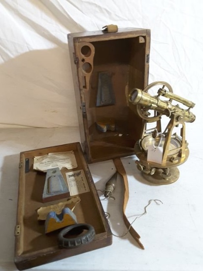 L. Beckmann Co. Toledo, Ohio Model 6218 Vintage Survey Transit Approx. 12"t