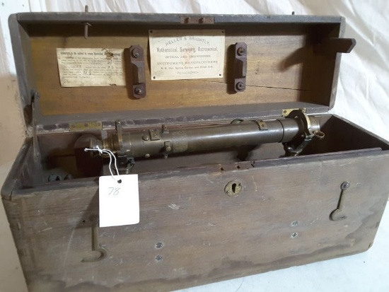 Heller & Brightly #6615 Approx. 12" X Approx. 5"t Vintage Survey Transit W/