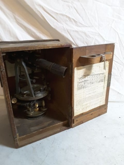 Buff & Buff Boston #7298 Approx. 12"w X Approx. 12"t Vintage Survey Transit