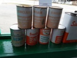 Vintage Sinclair Oil Cans & Oil Can Dispenser