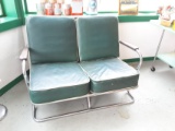 Chrome Leg Vintage Waiting Room Double Seat