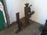 2- Cast Iron Floor Jacks, Large Buda, Small Is Simplex