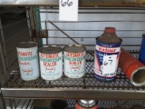 Contents Of Shelf Mostly Sinclair Oil Tin