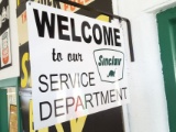 Wall Mount Double Sided Welcome Sinclair Service Department Sign Approx. 16