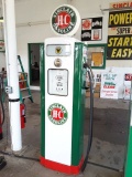 Wayne Service Station Fuel Pumps W/ Lighted Top Globe, All Repainted & Refi