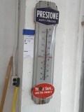 Early Porcelain Prestone Anti-freeze Advertising Thermometer