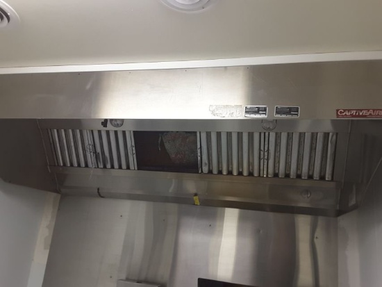 Captive Air Commercial Range Hood Only, Not Including Roof Vent Fan, To Be