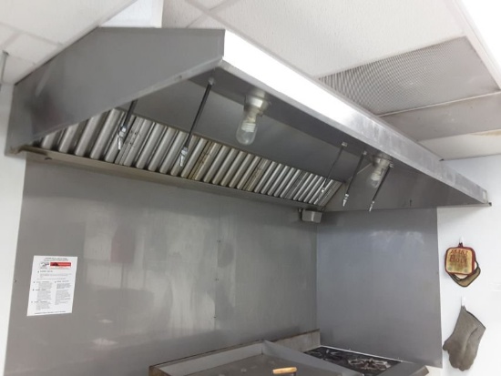 9'w Sturdi-bilt Range Hood, To Be Removed, Includes Fire Suspression System