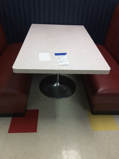 Choice Of 5- Stainless Steel Base Soda Shop Motifs Of Approx. 50"l Tables