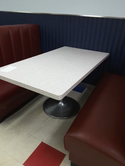 Choice Of 4- Stainless Steel Base Soda Shop Motifs Of Approx. 4'l Tables