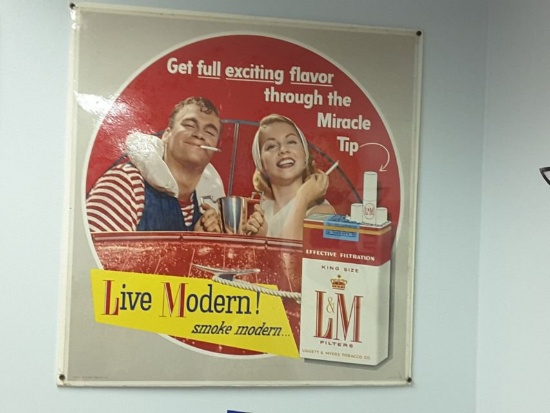 Vintage L&m Filter Cigarette Sign