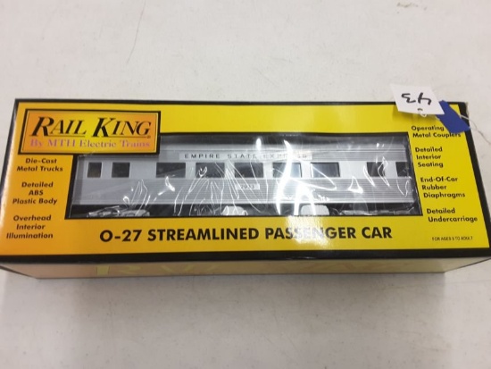 Nib Rail King Nyc Empire State Express 0-27 Streamline Coach Car Item #30-6