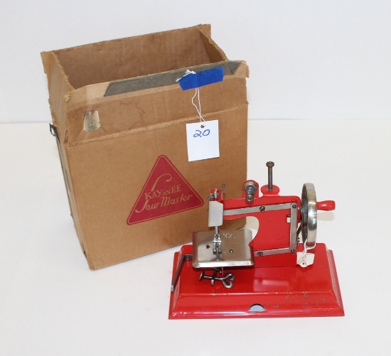 Red Kayanee Sew Master German Metal Child's Sewing Machine