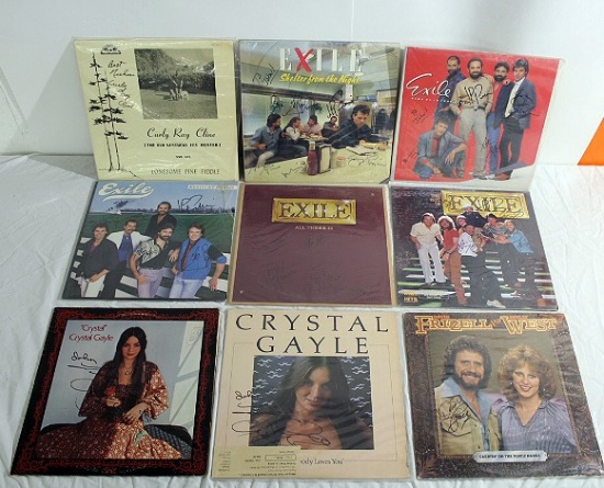 LOT OF ASSORTED LP VINYL RECORDS- AUTOGRAPHED