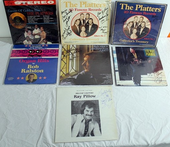 LOT OF ASSORTED LP VINYL RECORDS- AUTOGRAPHED