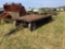 Nice 12.5 diamond plate steel hay rack wagon w/hoist