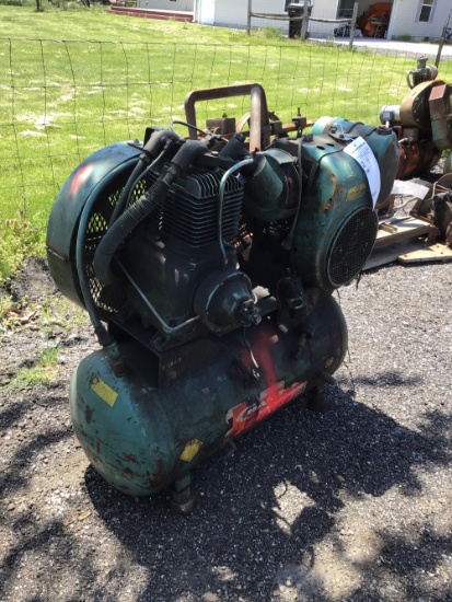 Kohler gas engine older air compressor & tank - Rough