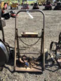 Acetylene cart with manual hoist