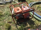 3 - varied trash pumps , 1 bid and  hose