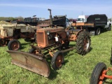Allis-Chalmers B wide front gas tractor does not run w/6' front blade