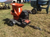 Nice Crary BearCat chipper shredder model #1020 on trailer powered by gas engine