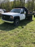 1994 Chevy cheyenne 350 dully 2' contractor dumpbed diesel engine approx. 200,000 miles some rust