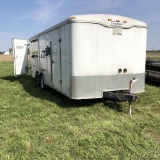 Hallmark tandem axle enclosed trailer cargo doors made for power stationary unit