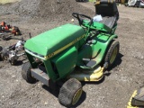 Rough John Deere 210 lawnmower with deck