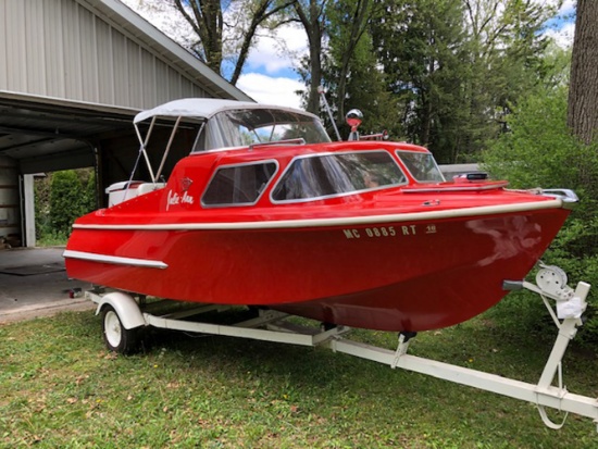 1960 Dorsett Catalina 16’  with a 1962 Homelite 4 cycle outboard