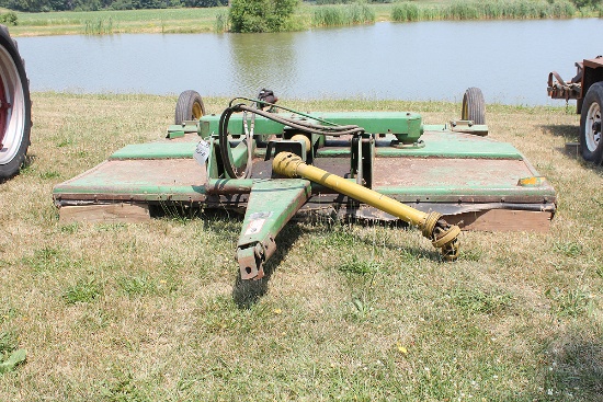 JOHN DEERE #1008 PULL TYPE 10' ROTARY BRUSH CHOPPER,  NICE