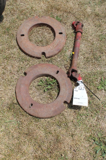 (2) CUB LOW BOY TYPE REAR WEIGHTS PLUS PTO DRIVE NOT SURE OF MANUFACTURER