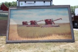 10.5X5.5' MURAL OF INTERNATIONAL 403 OPEN STATION COMBINE  - CAME FROM THE LECLAIR HOTEL IN MOLENE,