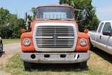 FORD F900 APPROX 1982, DUAL WITH DIAMOND PLATE AND 24' ROLL BACK WRECKER PICKUP WITH WINCH,  93,000