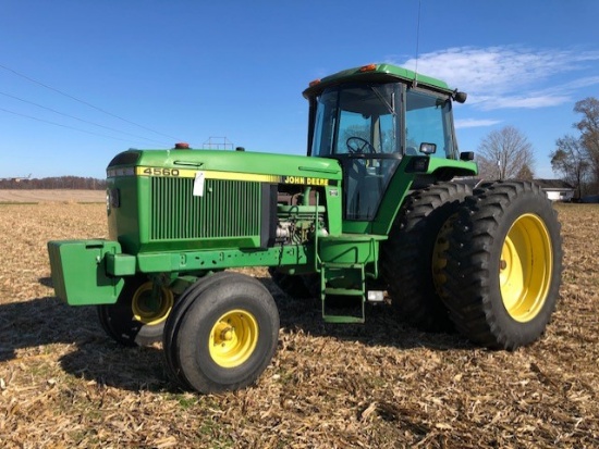 1992 JOHN DEERE MODEL 4560 2WD DIESEL CAB TRACTOR